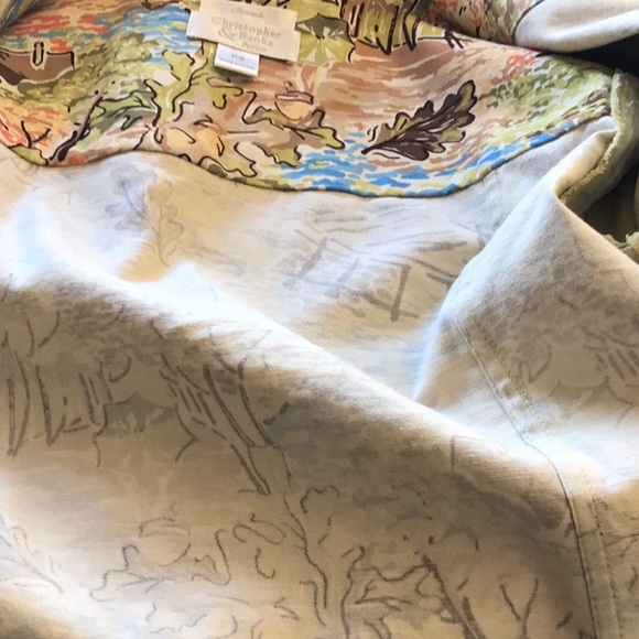 Christopher & Banks Petite button down jacket stretch abstract print Size S - Picture 8 of 9